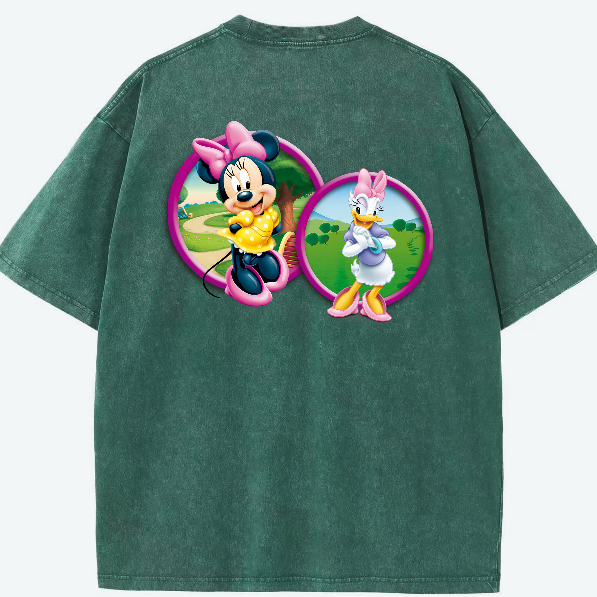 （画像用） ミッキーマウス Mickey Mouse 綿100% ヴィンテージ風 半袖Tシャツ（背面プリント）